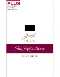 Hanes Silk Reflections Plus Silky Sheer Knee High ET 2 pair pack, One Size-Barely There Hanes Silk Reflections Plus Silky Sheer Knee High ET 2 pair pack, One Size-Barely There