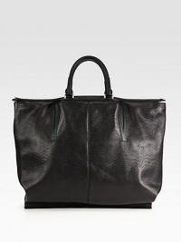 A roomy carryall in glossy snake embossed leather that expresses the brand's effortlessly cool style.Double top handles, 5½ dropTop zip closureOne inside zip pocketTwo inside open pocketsFully lined14½W X 14¾H X 1¾DImported A roomy carryall in glossy snake embossed leather that expresses the brand's effortlessly cool style.Double top handles, 5½ dropTop zip closureOne inside zip pocketTwo inside open pocketsFully lined14½W X 14¾H X 1¾DImported