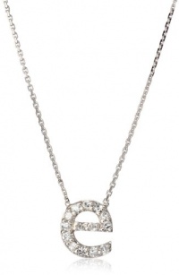 KC Designs Initially Yours 14k White Gold and Diamond Typewriter Lowercase Initial Pendant Necklace Chain 16, Letter E KC Designs Initially Yours 14k White Gold and Diamond Typewriter Lowercase Initial Pendant Necklace Chain 16, Letter E