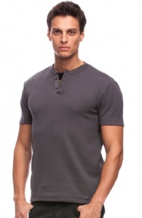 Armani Exchange Short Sleeve Textured Henley Armani Exchange Short Sleeve Textured Henley