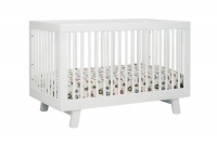 babyletto Hudson 3 in 1 Convertible Crib with Toddler Rail, White babyletto Hudson 3 in 1 Convertible Crib with Toddler Rail, White