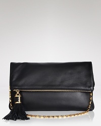 Designed with the front row in mind, this Michael Kors clutch works an in-demand silhouette, styled in ultra sumptuous leather. It's a runaway runway favorite. Designed with the front row in mind, this Michael Kors clutch works an in-demand silhouette, styled in ultra sumptuous leather. It's a runaway runway favorite.