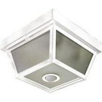 Heath Zenith SL-4305-WH Motion-Activated Five-Sided Porch Light, White Brass with Frosted Glass Heath Zenith SL-4305-WH Motion-Activated Five-Sided Porch Light, White Brass with Frosted Glass