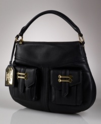 The easy-going hobo silhouette gets a refined update with polished goldtone hardware and a soft leather exterior. This stunning style from Lauren by Ralph Lauren will take you from the office to happy hour without missing a beat. The easy-going hobo silhouette gets a refined update with polished goldtone hardware and a soft leather exterior. This stunning style from Lauren by Ralph Lauren will take you from the office to happy hour without missing a beat.