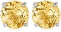 Sterling Silver 6mm Round Citrine Earrings Sterling Silver 6mm Round Citrine Earrings