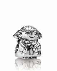 A precious little girl charm in polished sterling silver looks sweet on a PANDORA bracelet. A precious little girl charm in polished sterling silver looks sweet on a PANDORA bracelet.