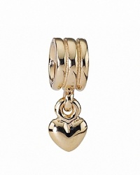 Add eye-catching movement to your bracelet with PANDORA's classic charm featuring a dangling heart in 14K gold. Add eye-catching movement to your bracelet with PANDORA's classic charm featuring a dangling heart in 14K gold.
