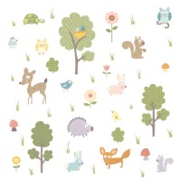 RoomMates RMK1398SCS Woodland Animals Peel & Stick Wall Decals RoomMates RMK1398SCS Woodland Animals Peel & Stick Wall Decals
