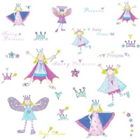 RoomMates RMK1015SCS Fairy Princess Peel and Stick Wall Decals RoomMates RMK1015SCS Fairy Princess Peel and Stick Wall Decals