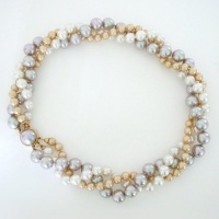 Multi Pearl Triple Strand Necklace Multi Pearl Triple Strand Necklace