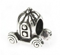 Cinderella's Pumpkin Carriage Charm .925 Sterling Silver Bead Charm Pandora Chamilia Biagi & European Bracelets Compatible Cinderella's Pumpkin Carriage Charm .925 Sterling Silver Bead Charm Pandora Chamilia Biagi & European Bracelets Compatible