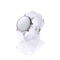HDE® Cool Party Must Blue Mens Watch LED Analog Modern Clean White Rubber Watch HDE® Cool Party Must Blue Mens Watch LED Analog Modern Clean White Rubber Watch