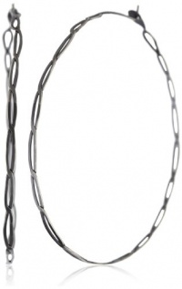 Melissa Joy Manning MJM Classic Silver Soup Can Twist Hoop Earrings Melissa Joy Manning MJM Classic Silver Soup Can Twist Hoop Earrings