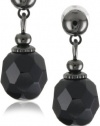 1928 Jewelry Elegant Black Drop Earrings