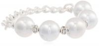 Kenneth Cole New York Urban Marcasite Round Bead Half Stretch Bracelet, 7.5 Kenneth Cole New York Urban Marcasite Round Bead Half Stretch Bracelet, 7.5