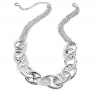 Alfani Necklace, Silver-Tone Strand Link Frontal Necklace Alfani Necklace, Silver-Tone Strand Link Frontal Necklace