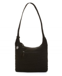 This relaxed design by The Sak puts a fashionable spin on classic crochet. Choose from a striped of solid exterior and this slouchy bag will have you ready for the weekend in no time. This relaxed design by The Sak puts a fashionable spin on classic crochet. Choose from a striped of solid exterior and this slouchy bag will have you ready for the weekend in no time.