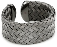 Roberto Coin Fifth Season Black Silver Medium Cuff Bracelet Roberto Coin Fifth Season Black Silver Medium Cuff Bracelet