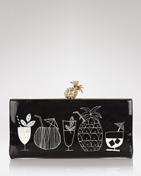 Belly up with this patent leather clutch from kate spade new york. A perfect companion for your favorite cocktail frock, it's the pineapple of our eye. Belly up with this patent leather clutch from kate spade new york. A perfect companion for your favorite cocktail frock, it's the pineapple of our eye.