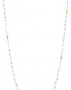 Mizuki 14k Wrapped Chain Necklace Gray Rough Diamond, 40