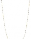 Mizuki 14k Wrapped Chain Necklace Gray Rough Diamond, 40