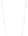 Mizuki 14k Wrapped Chain Necklace Gray Rough Diamond, 37