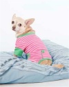 Fashion Pet Pink and Green STRIPED PJ'S, Extra Small