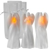 Set of 3 Shimmer Angel Battery Operated Flameless LED Candles with Auto Timer and Gift Bags By Candle Impressions