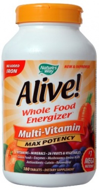 Alive Max Potency (No Iron Added) Multivitamin, 180 tablets Alive Max Potency (No Iron Added) Multivitamin, 180 tablets