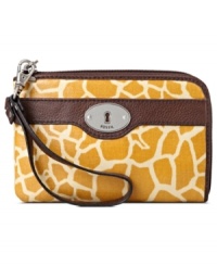 Fancy something wild? Pick up this alluring, animal print purse from Fossil that will carry your cards, cash and coins in style. Adorned with a fun, care-free pattern, signature hardware and detachable wristlet strap, it's all you need when dashing out the door. Fancy something wild? Pick up this alluring, animal print purse from Fossil that will carry your cards, cash and coins in style. Adorned with a fun, care-free pattern, signature hardware and detachable wristlet strap, it's all you need when dashing out the door.