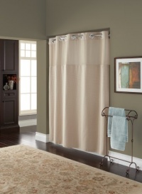 Hookless Fabric Shower Curtain with Built in Liner - Taupe Diamond Pique Hookless Fabric Shower Curtain with Built in Liner - Taupe Diamond Pique