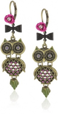 Betsey Johnson Creepy Critter Owl Drop Earrings Betsey Johnson Creepy Critter Owl Drop Earrings