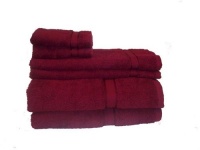 Prestige 100-Percent Egyptian Cotton With Rayon Dobby 6-Piece Towel Set, Lipstick Prestige 100-Percent Egyptian Cotton With Rayon Dobby 6-Piece Towel Set, Lipstick