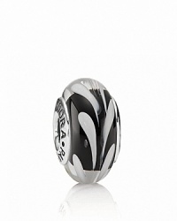 A painterly swirl on this murano glass charm lends free-spirited style to your bracelet. Logo-engraved sterling silver trim displays the PANDORA signature. A painterly swirl on this murano glass charm lends free-spirited style to your bracelet. Logo-engraved sterling silver trim displays the PANDORA signature.