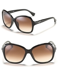 Tod's oversized rectangle sunglasses are just the fashion-forward design you've been after. Tod's oversized rectangle sunglasses are just the fashion-forward design you've been after.