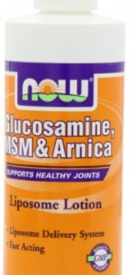 NOW Foods Glucosamine, Msm, Arnica Lotion, 8 Ounces (Pack of 2) NOW Foods Glucosamine, Msm, Arnica Lotion, 8 Ounces (Pack of 2)