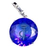 Juicy Couture Charm JC Engraved Blue Solitaire Diamond Charm YJRU5959