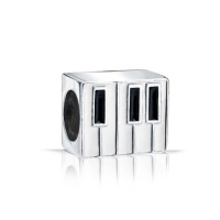 Bling Jewelry 925 Sterling Silver Piano Keys Bead Music Charm Pandora Compatible Bling Jewelry 925 Sterling Silver Piano Keys Bead Music Charm Pandora Compatible