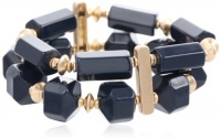 Kenneth Cole New York Modern Status Geometric Bead Two-Row Stretch Bracelet, 7.5 Kenneth Cole New York Modern Status Geometric Bead Two-Row Stretch Bracelet, 7.5