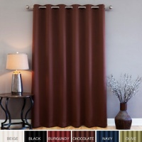 Wide Width Grommet Top Thermal Blackout Curtain 80W X 95L Panel - Chocolate - BWW Wide Width Grommet Top Thermal Blackout Curtain 80W X 95L Panel - Chocolate - BWW