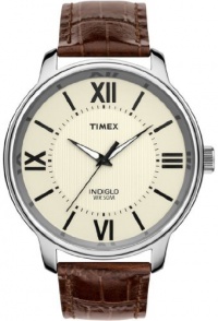 Timex Men's T2N692 Brown Calf Skin Quartz Watch with Beige Dial Timex Men's T2N692 Brown Calf Skin Quartz Watch with Beige Dial