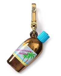 Get ready for summer with this gold plated sunscreen bottle charm from Juicy Couture. It's a total bronze medal. Get ready for summer with this gold plated sunscreen bottle charm from Juicy Couture. It's a total bronze medal.