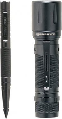 Night Armor Compact Tactical 3AAA Flashlight with Pen (Black) Night Armor Compact Tactical 3AAA Flashlight with Pen (Black)