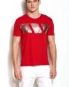 Armani Exchange Mens Foiled Triangle Logo Tee