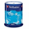 Verbatim 94554 700 MB 52x 80 Minute Branded Recordable Disc CD-R, 100-Disc Spindle
