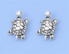 Sterling Silver Turtle Stud Earrings