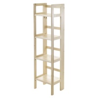 Winsome Wood Folding 4-Tier Shelf, Natural Winsome Wood Folding 4-Tier Shelf, Natural