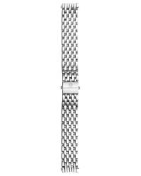 Designed to dress up your Michele Ascalon diamond chronograph, this sleek bracelet is cast in stainless steel with an understated seven link profile. Designed to dress up your Michele Ascalon diamond chronograph, this sleek bracelet is cast in stainless steel with an understated seven link profile.
