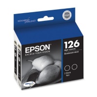 Epson DURABrite T126120-D2 Ultra 126 High-capacity Inkjet Cartridge Multipack -2 Black Epson DURABrite T126120-D2 Ultra 126 High-capacity Inkjet Cartridge Multipack -2 Black
