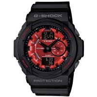 G-SHOCK BLACK BAND W/RED FACE GA-150MF-1A MENS Sports Watches BLACK G-SHOCK BLACK BAND W/RED FACE GA-150MF-1A MENS Sports Watches BLACK